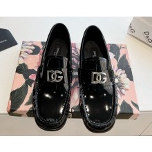 Dolce&Gabbana loafer in patent leather with DG logo black 2025