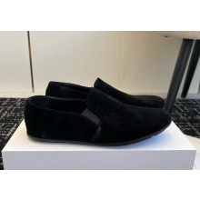 The Row women's ballet flat suede leather black 1030 2024
