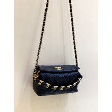 Chanel original quality Crumpled Lambskin Small Hobo Bag AS2479 black 2021