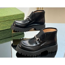 Gucci ankle boot with Horsebit 764204 Leather Black 2023