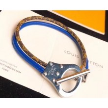 Louis Vuitton Archive Double Leather Bracelet Blue