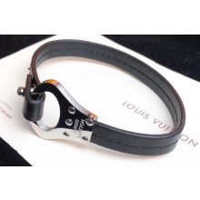 Louis Vuitton Archive Leather Bracelet Black