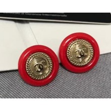 Chanel ResinEarrings A58745 Red & Black 2018