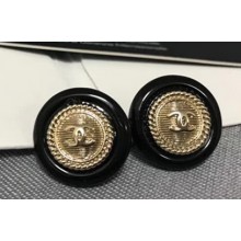 Chanel ResinEarrings A58745 Gold & Black 2018