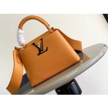 louis vuitton mini CAPUCINES bag M23703 ocher 2024