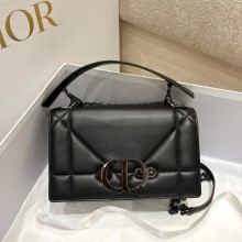 dior Maxicannage Lambskin 30 Montaigne Chain Bag with Handle black 2022