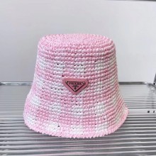 PRADA Crochet bucket hat pink 2023