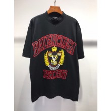 balenciaga Diy College T-shirt Medium Fit in BLACK 2023