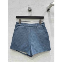 Gucci Light blue GG embossed leather SHORT 2024 