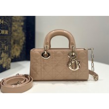 dior small Lady D-Joy Bag in sand Pink patent Cannage calfskin 2023