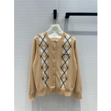 MIU MIU Cashmere knit cardigan beige 2024