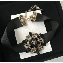 Chanel Choker/Necklace A58421 Gold/Black 2018