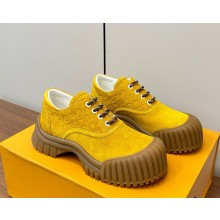 Louis Vuitton  Ruby Flat Derby 1AGWJO  Mustard Suede calf leather 2024