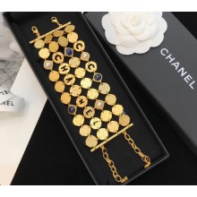 Chanel Metal Glass Pearls and Strass Bracelet AB1587 2019