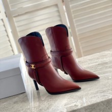 CELINE VERNEUIL TRIOMPHE HARNESS LOW BOOT in Calfskin Caramel 2023