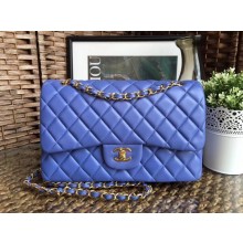 Chanel sheepskin Classic jumbo Flap Bag 1113 lavender with gold Hardware