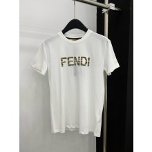 fendi White cotton T-shirt 2024