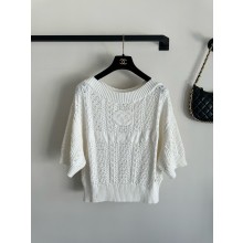 CHANEL Cotton Ecru Pullover p76924 2024