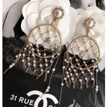 Chanel Earring A45708 Gold/Pearly White 2018
