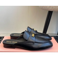 Miu Miu leather mules black 0109-2025