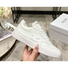 CELINE women/men TRAINER LOW LACE-UP SNEAKER in CALFSKIN white 2025
