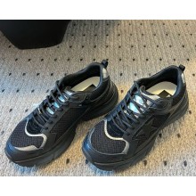 GOLDEN GOOSE Women’s Lightstar in metallic leather and black mesh with black star 2025