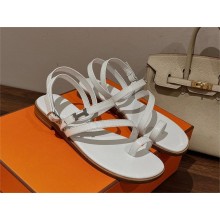 Hermes harmonie sandal in calfskin white 2023