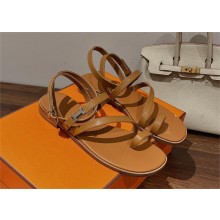 Hermes harmonie sandal in calfskin tan 2023