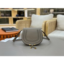 Chloe Marcie small leather shoulder bag etoupe 2025