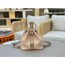 Chloe Small Bracelet backpack in grained leather pink 2025