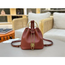Chloe Small Bracelet backpack in grained leather burgundy 2025