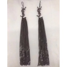 Saint Laurent Monogram Chain Earrings In Brass 584134