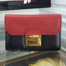 Miu Miu Fold Wallet Madras 5M1225 Black/Red