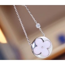Louis Vuitton Color Blossom BB Sun Pendant Necklace Pink/Silver