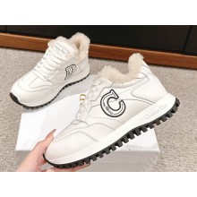 Dior lace-up shearling Sneaker C'est Dior Cuir de veau blanc 2024