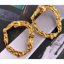 Chloe Brass Loop Earrings