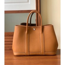 Hermes small Garden Party bag in original togo leather golden brown
