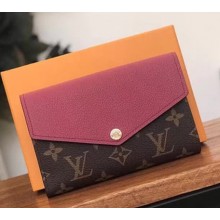  Louis Vuitton Pallas Canvas Wallet Monogram Canvas M64042 Fuchsia