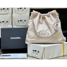 CHANEL Calfskin 22 medium Handbag AS3261 CREAMY 2022(ORIGINAL QUALITY)