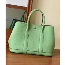Hermes small Garden Party bag in original togo leather kiwi