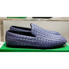 Bottega Veneta Intrecciato Sunday Slippers Loafers Blue 2023