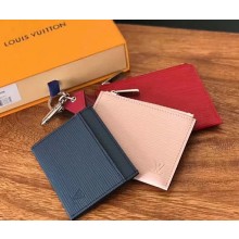 Louis Vuitton Trio Epi Leather Wallet M62254 Blue/Pink/Red 