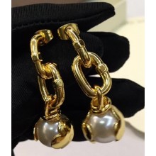 Louis Vuitton Knotty Pearls Earrings M63169 Gold 2018