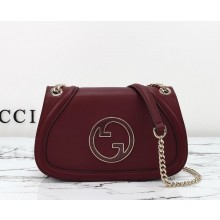 Gucci Blondie small shoulder bag 815715 Gucci Rosso Ancora red leather 2024