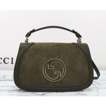 Gucci Blondie shoulder bag 815719 green suede 2024