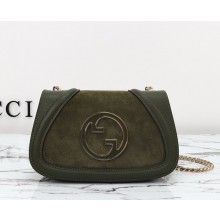 Gucci Blondie mini shoulder bag 815711 green suede 2024