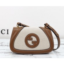 Gucci Blondie mini shoulder bag 815700 Canvas and Leather brown  2024
