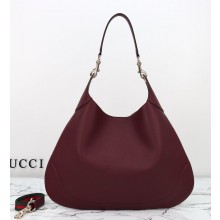 Gucci B medium shoulder bag 820169 burgundy soft grainy leather 2024