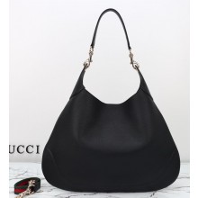 Gucci B medium shoulder bag 820169 Black soft grainy leather 2024