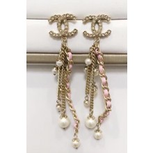 Chanel Earrings A58223 Gold/Pearly White/Pink 2018